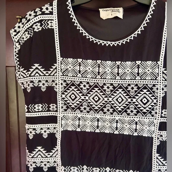 SAVANNA JANE Embroidered Tunic Boho Western Folk Southwestern Coverup | Size S - Picture 7 of 11